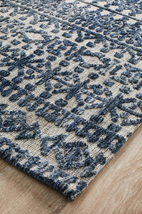 Roma Tara Navy Grey Rug