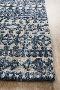 Roma Tara Navy Grey Rug