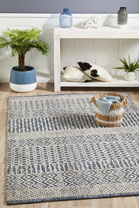 Roma Corey Navy Grey Rug