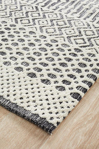 Roma Emma Ivory Black Rug