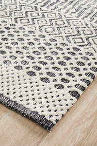 Roma Emma Ivory Black Rug