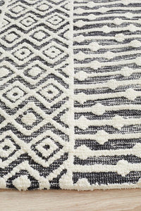 Roma Emma Ivory Black Rug