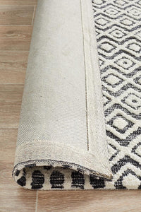 Roma Emma Ivory Black Rug