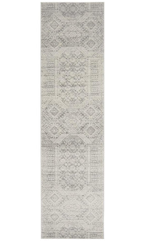 Atena Zelda Silver Grey Runner Rug