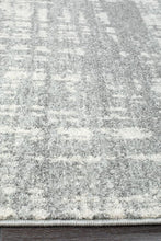Mirage Ashley Abstract Modern Silver Grey Runner Rug