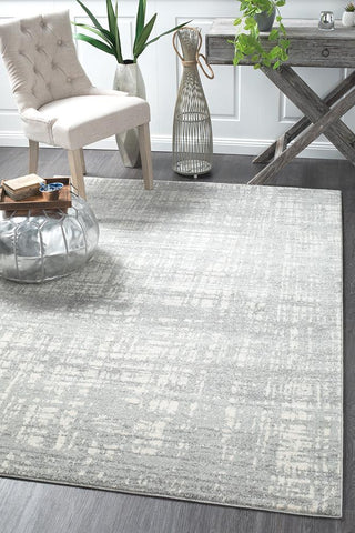 Mirage Ashley Abstract Modern Silver Grey Rug