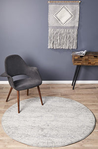 Mirage Gwyneth Stunning Transitional Silver Round Rug