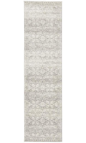 Atena Pose Transitional Silver Runner Rug