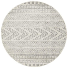 Mirage Adani Modern Tribal Design Grey Round Rug