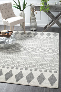 Mirage Adani Modern Tribal Design Grey Rug