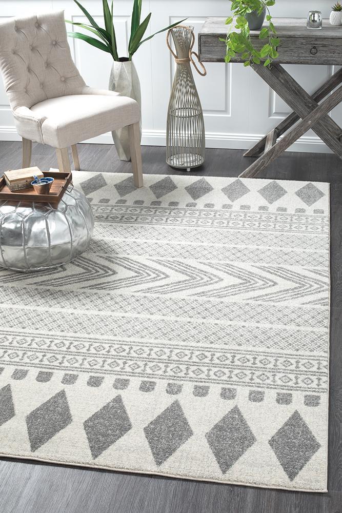 Mirage Adani Modern Tribal Design Grey Rug