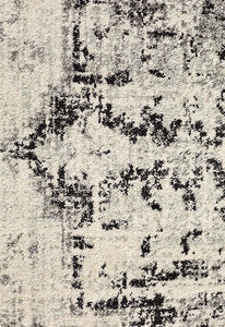 Pompeii Transitional Charcoal Round Rug