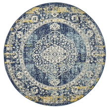 Museum Wilson Navy Round Rug