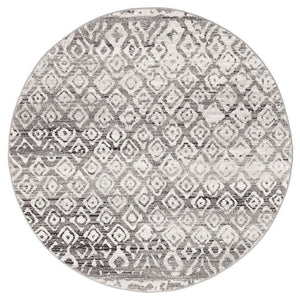 Oasis Zakira Dark Grey Tribal Round Rug