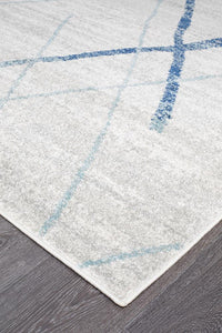 Oasis Noah White Blue Contemporary Rug