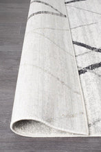 Oasis Noah White Grey Contemporary Runner Rug