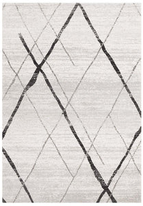 Oasis Noah White Grey Contemporary Rug