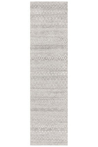 Oasis Nadia Grey Rustic Tribal Runner Rug