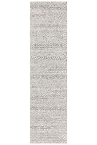 Oasis Nadia Grey Rustic Tribal Runner Rug