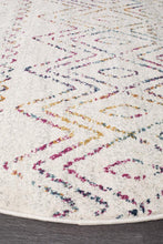 Oasis Nadia Multi Rustic Tribal Round Rug