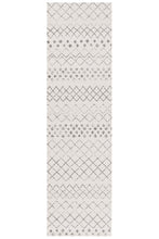 Oasis Selma White Grey Tribal Runner Rug