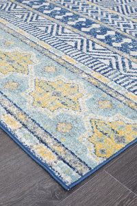 Oasis Sabrina Navy Tribal Runner Rug