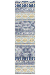 Oasis Sabrina Navy Tribal Runner Rug