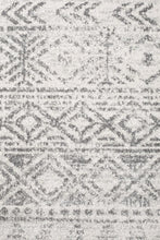 Oasis Ismail White Grey Rustic Runner Rug