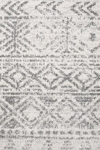 Oasis Ismail White Grey Rustic Rug