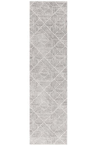 Oasis Kenza Contemporary Silver Runner Rug