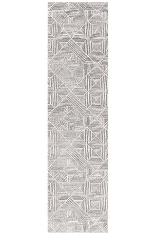 Oasis Kenza Contemporary Silver Runner Rug