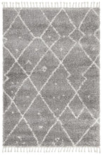Savanna Diamond Pattern Silver Rug
