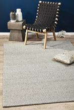 Casablanca Oskar Felted Wool Striped Grey Rug