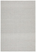 Casablanca Oskar Felted Wool Striped Grey White Rug