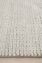 Casablanca Helena Woven Wool Grey White Rug