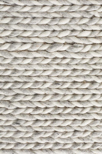 Casablanca Helena Woven Wool Grey White Rug