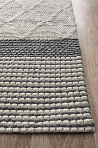 Casablanca Karlsson Wool Hatch Textured Rug