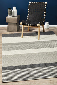 Casablanca Karlsson Wool Hatch Textured Rug