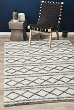 Casablanca Milly Textured Woollen White Grey Rug