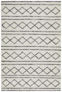 Casablanca Milly Textured Woollen White Grey Rug