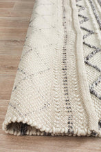 Casablanca Milly Textured Woollen White Grey Rug