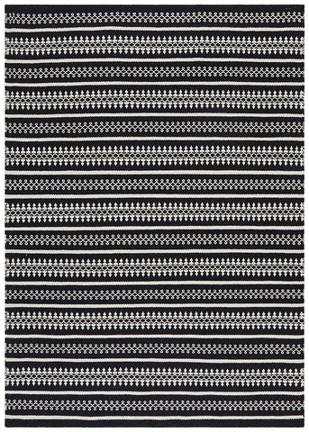 Casablanca Ester Delicate Lace Woollen Black Rug