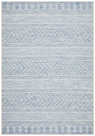 Paris Indoor Outdoor Tribal Blue Rug