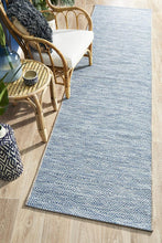 Paris Indoor Outdoor Blue Runner Rug