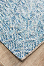 Paris Indoor Outdoor Blue Runner Rug