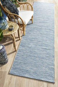 Paris Indoor Outdoor Blue Runner Rug