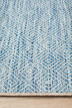 Paris Indoor Outdoor Blue Runner Rug