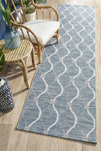 Paris Indoor Outdoor Blue Runner Rug