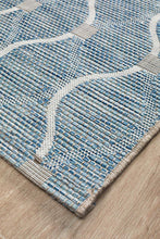 Paris Indoor Outdoor Blue Runner Rug