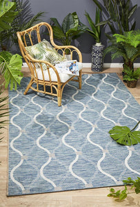 Paris Indoor Outdoor Blue Rug